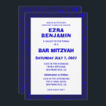 Terrazzo Hand Drawn Custom Bar Bat Mitzvah Invitation<br><div class="desc">Perfect card to announce a bat mitzvah, bar mitzvah or other Jewish celebration! Hand made in pencil terrazzo pattern for you on the front and back side! FULLY CUSTOMIZABLE! Click on “Personalise” above to edit the text. Click "edit using design tool" to adjust the fonts, colours and placements and to...</div>