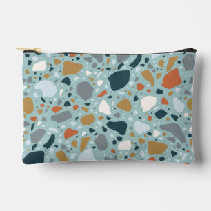Terrazzo In Blue Accessory Pouch