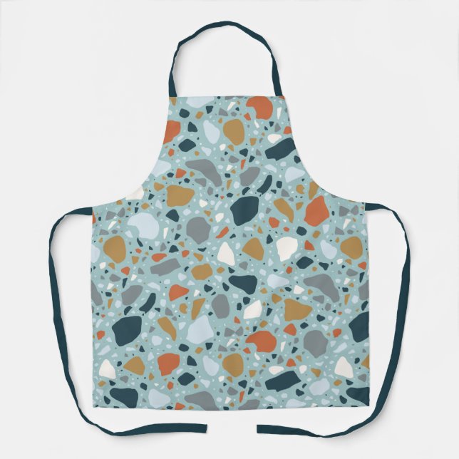 Terrazzo In Blue Apron (Front)