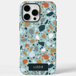 Terrazzo In Blue iPhone 16 Pro Max Case