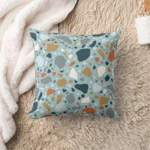 Terrazzo In Blue Cushion