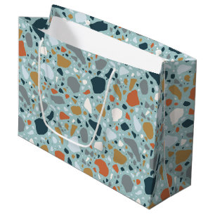 Terrazzo In Blue Large Gift Bag