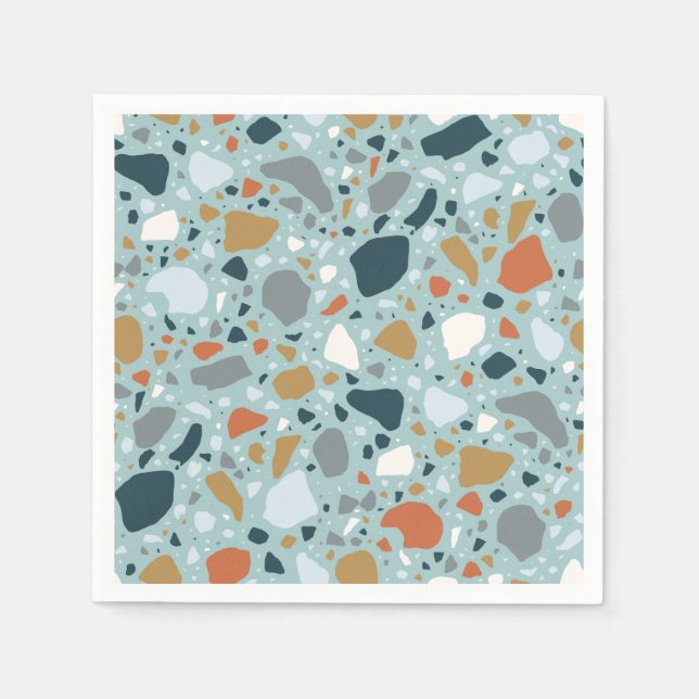 Terrazzo In Blue Napkin (Front)