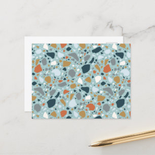 Terrazzo In Blue Postcard