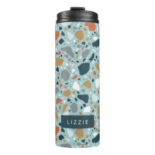 Terrazzo In Blue Thermal Tumbler