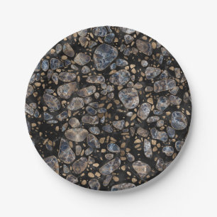 Terrazzo - Marble and Gold Paper Plate
