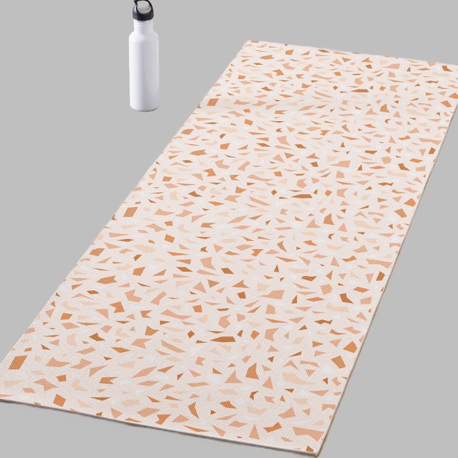 Terrazzo Modern Abstract Terracotta Yoga Mat (Creator Uploaded)