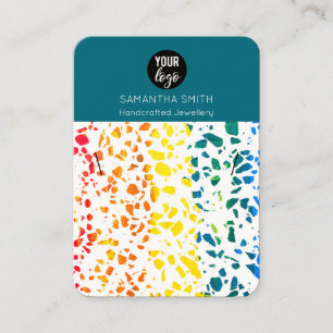 Terrazzo Mosaic Colourful Necklace Display Card