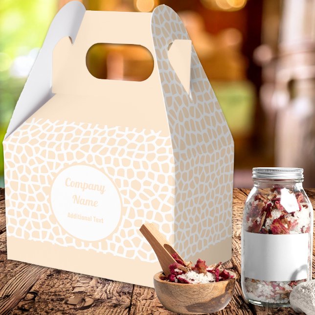 Terrazzo - Orange Peach Gable Favour Box (Terrazzo - Orange Peach Gable Favor Box-Bath Salts by Leapfroglisics Shop)