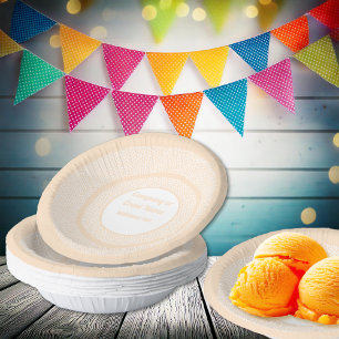 Terrazzo - Orange Peach - Paper Bowls Paper Plate