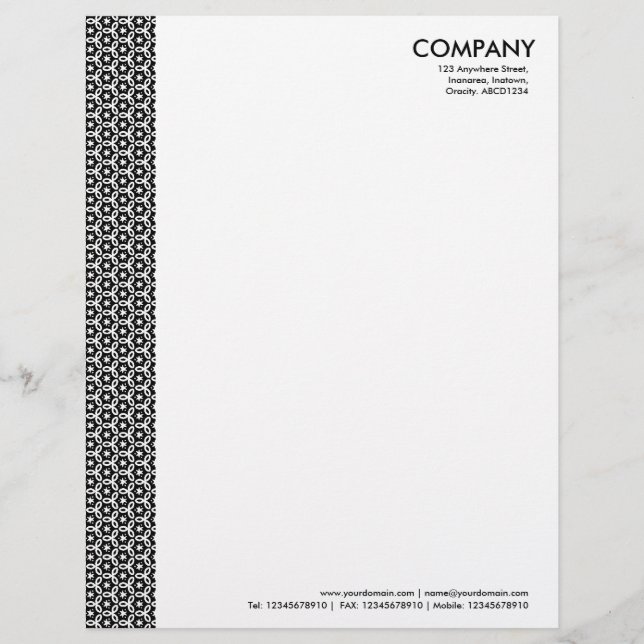 Terrazzo Pattern 03 Letterhead (Front)