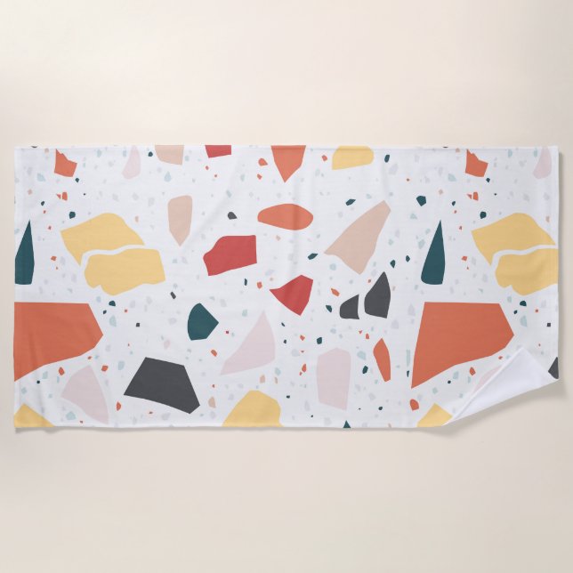 Terrazzo Pattern Beach Towel (Front)