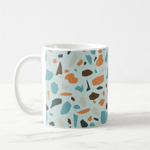 Terrazzo Pattern Blue Coffee Mug