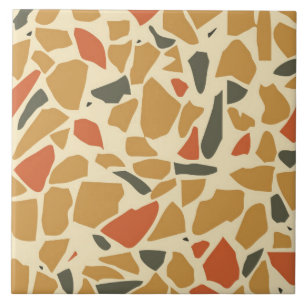 Terrazzo pattern ceramic tile
