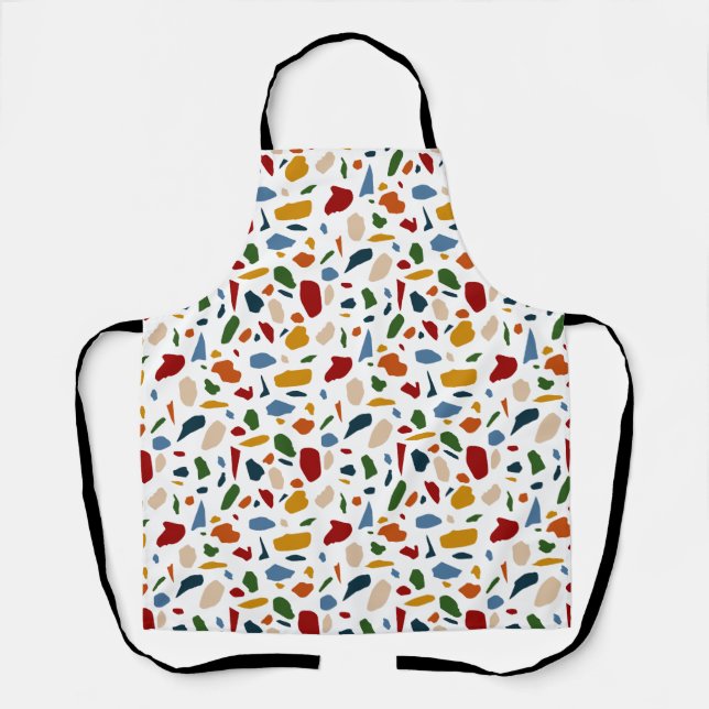 Terrazzo Pattern Colourful Apron (Front)