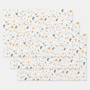 Terrazzo Pattern Design Wrapping Paper Sheet