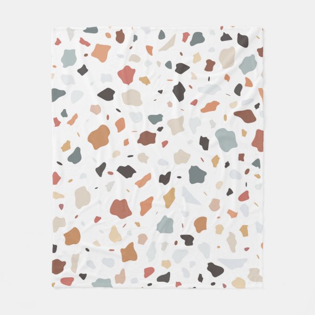 Terrazzo Pattern Fleece Blanket (Front)