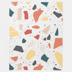 Terrazzo Pattern Fleece Blanket