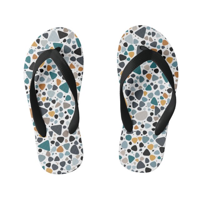 Terrazzo Pattern Kid's Thongs (Footbed)
