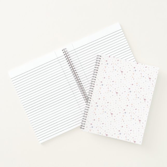 Terrazzo Pattern Neutral Natural Elegant Notebook (Inside)