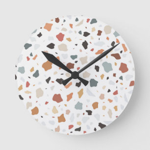 Terrazzo Pattern Round Clock