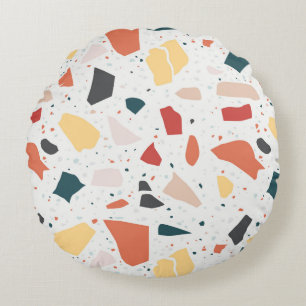 Terrazzo Pattern Round Cushion