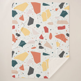 Terrazzo Pattern Sherpa Blanket