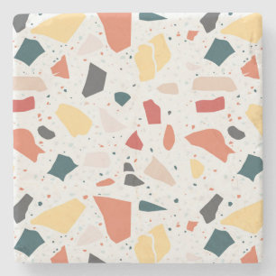 Terrazzo Pattern Stone Coaster