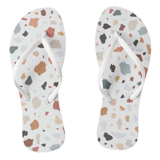 Terrazzo Pattern Thongs (Footbed)