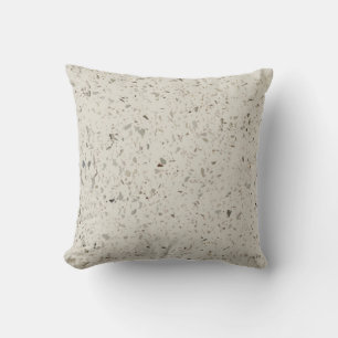 Terrazzo Pebbles Quartz Coastal Throw Pillow