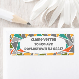 Terrazzo  return address label