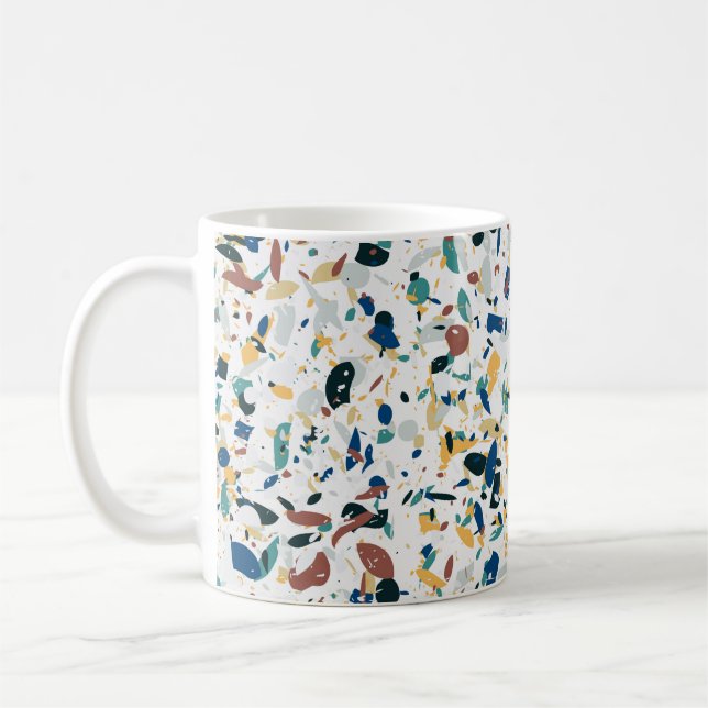 Terrazzo seamless pattern. Modern abstract design  Coffee Mug (Left)