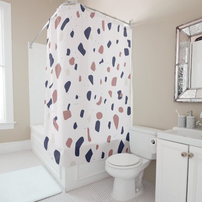 Terrazzo Shower Curtain (In Situ)