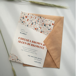 Terrazzo Slab Modern Wedding Invitation