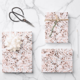 Terrazzo Speckle Fall Colour Palette   Spice Wrapping Paper Sheet