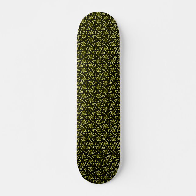 Terrazzo Star v1 - Black and Yellow Skateboard (Front)