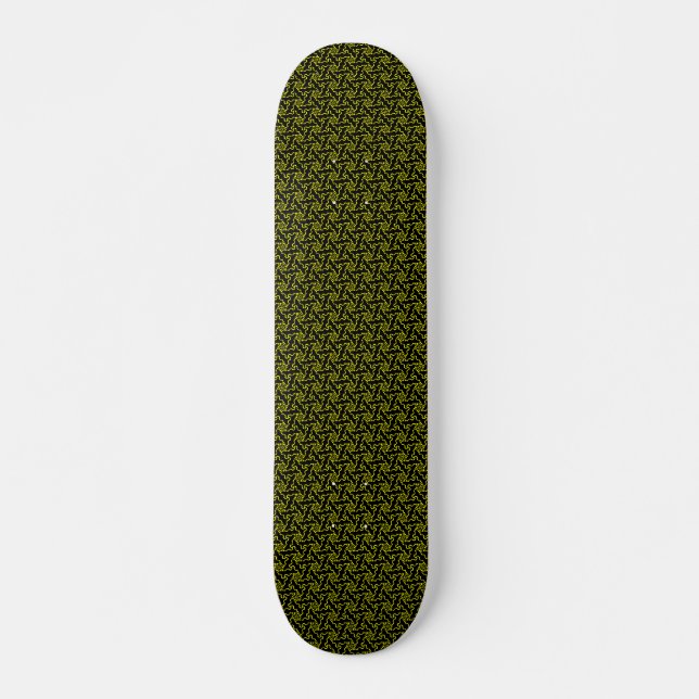 Terrazzo Star v2 - Black and Yellow Skateboard (Front)