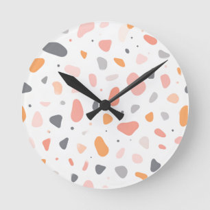 Terrazzo style round clock