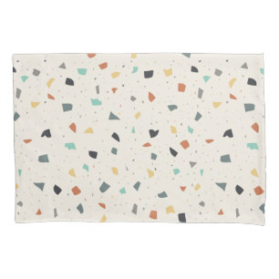 Terrazzo Tile Confetti Modern Style Earth Tones Pillowcase