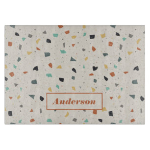 Terrazzo Tile Confetti Modern Style Personalised Cutting Board