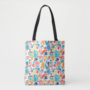 Terrazzo watercolor seamless pattern. Hand drawn o Tote Bag