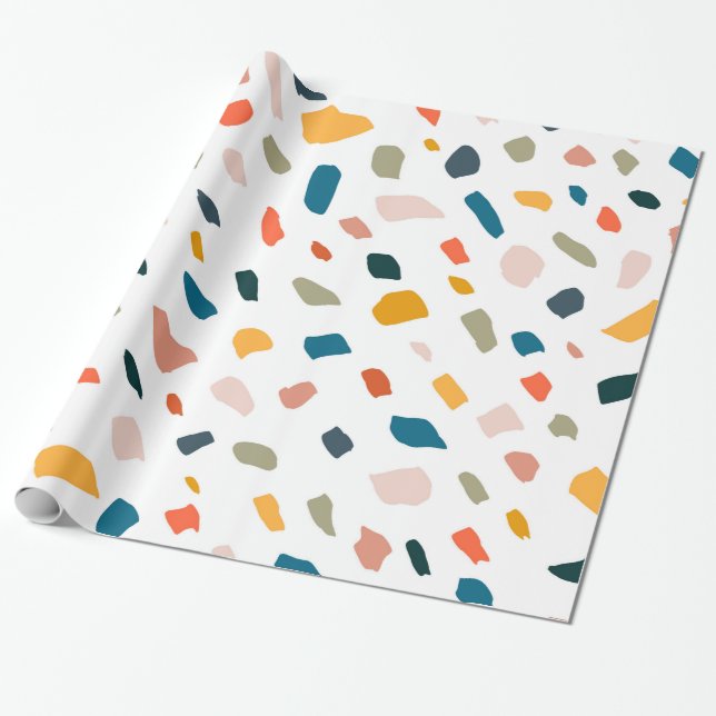 Terrazzo Wrapping Paper (Unrolled)