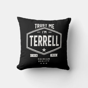 Terrell Personalised Name Birthday Gift Cushion