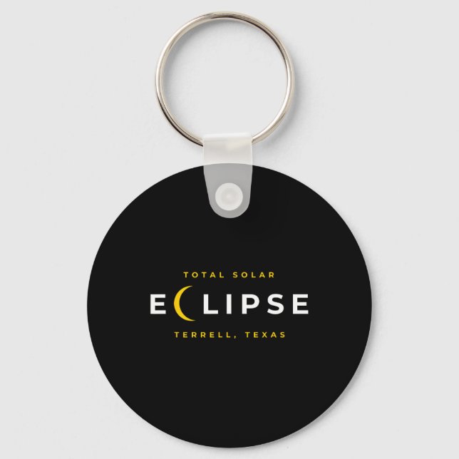 Terrell Texas Solar Eclipse  Key Ring (Front)