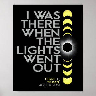 Terrell Texas Total Solar Eclipse 2024  Poster