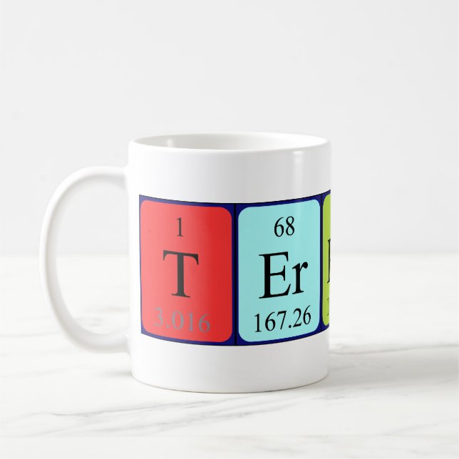 Terrence periodic table name mug (Left)