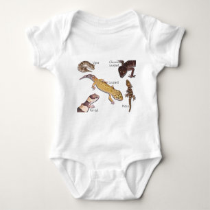 terrestrial geckos baby bodysuit
