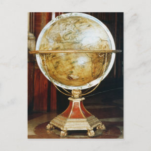 Terrestrial globe, 1688 postcard