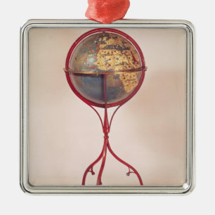 Terrestrial Globe, showing the Indian Ocean Metal Ornament