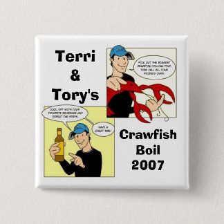 Terri&Tory's, CrawfishBoil2007 15 Cm Square Badge